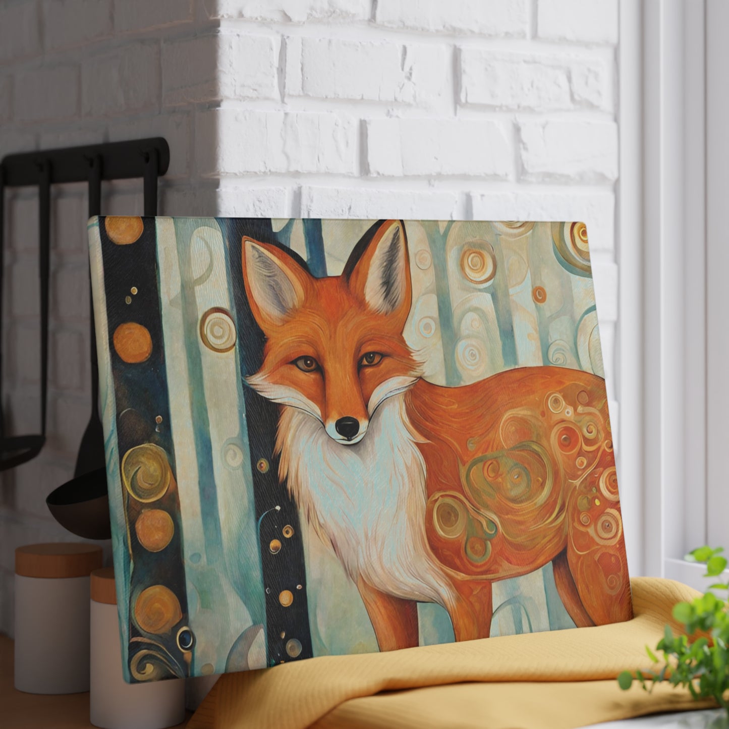 The Fox Tempered Glass Cutting Board