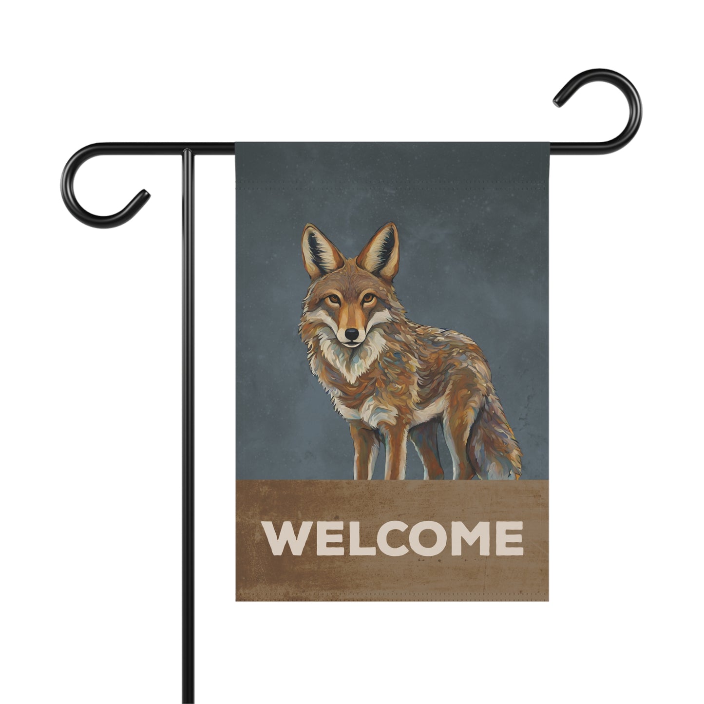 Coyote Welcome 2-Sided Garden & House Flag/Banner