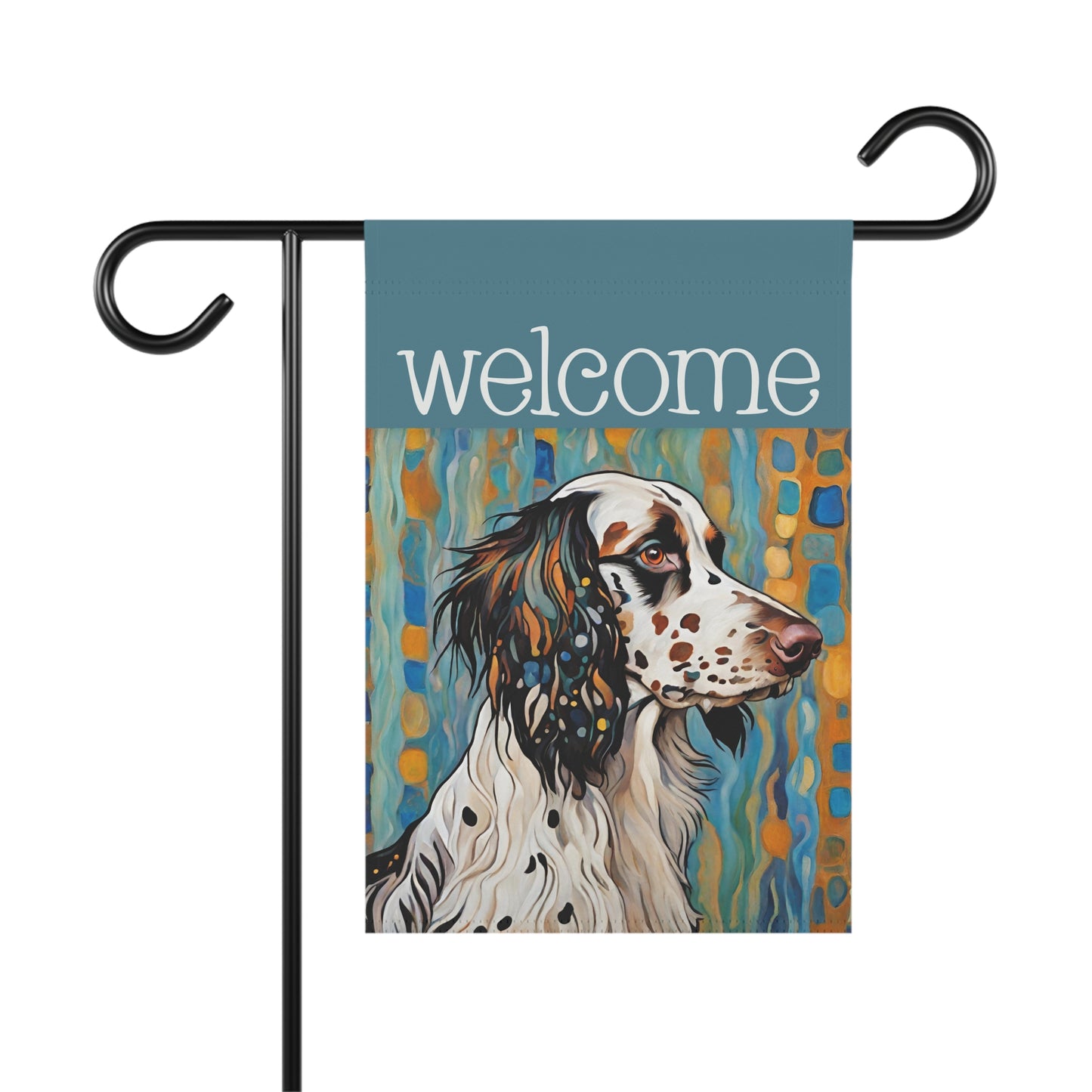 English Setter Welcome 2-Sided Garden & House Flag/Banner