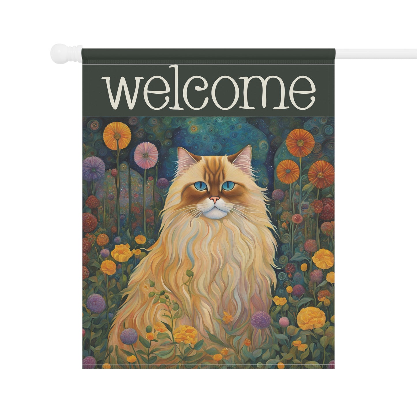 Himalayan Cat Welcome 2-Sided Garden & House Flag/Banner