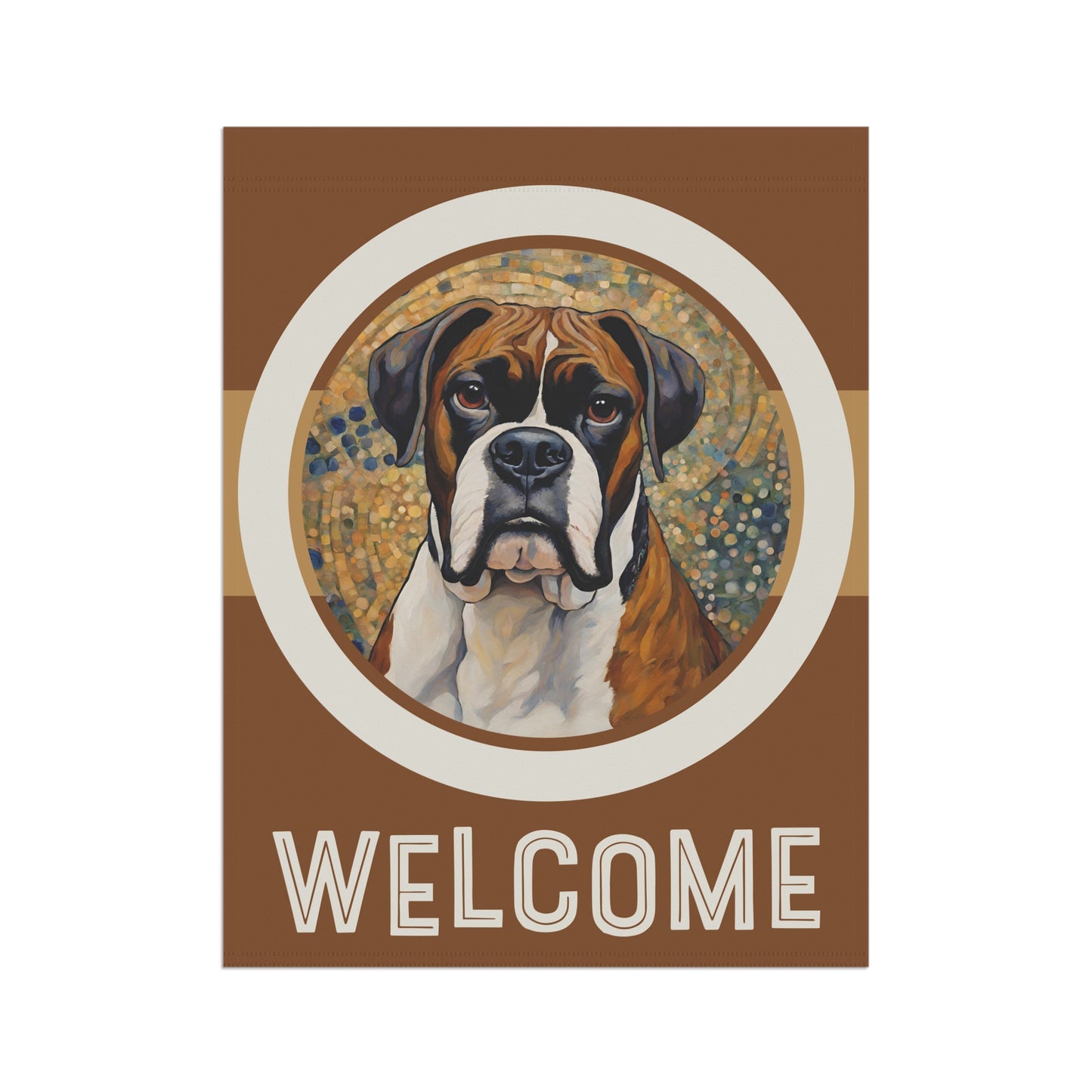 Boxer Welcome 2-Sided Garden & House Flag/Banner