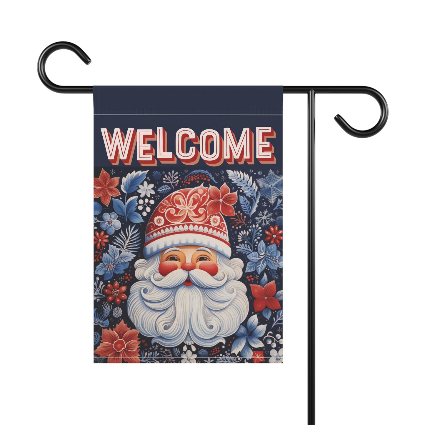 Nordic Santa Welcome 2-Sided  Garden & House Flag/Banner