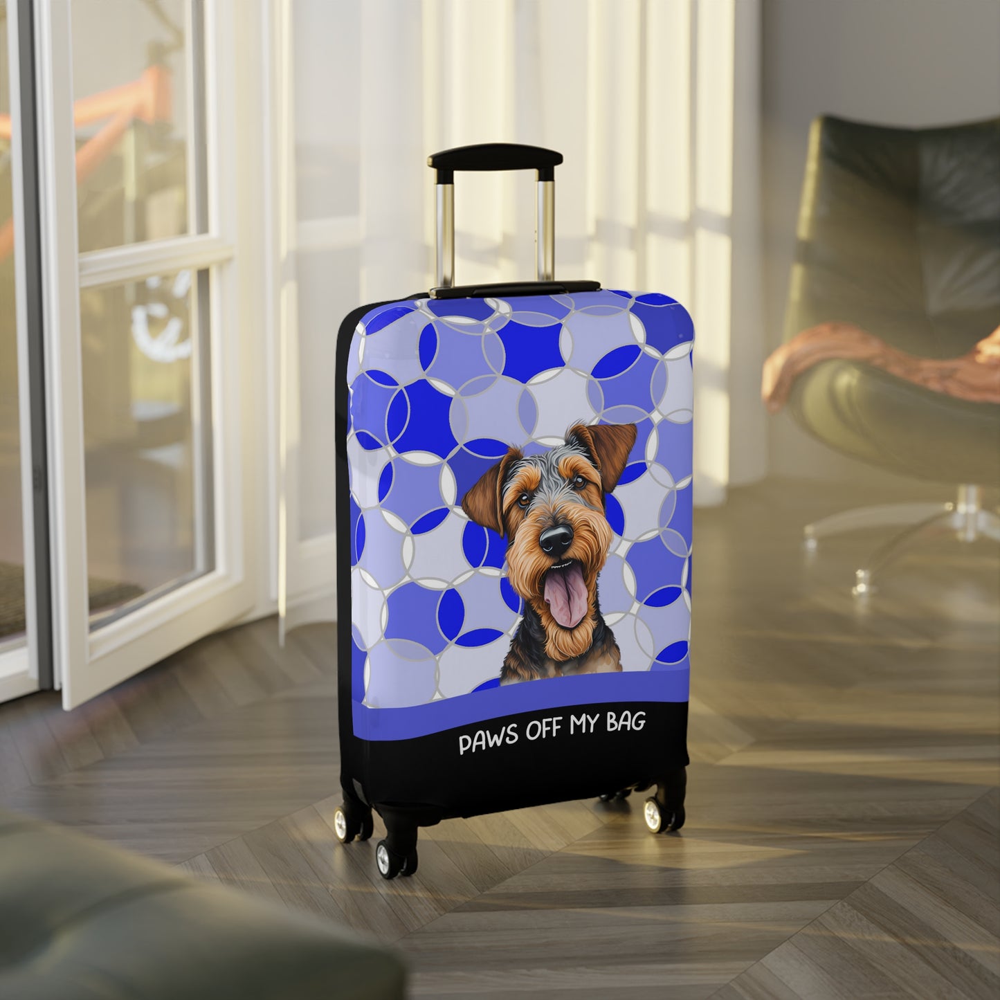 Airedale Terrier Paws Off My Bag Luggage Cover