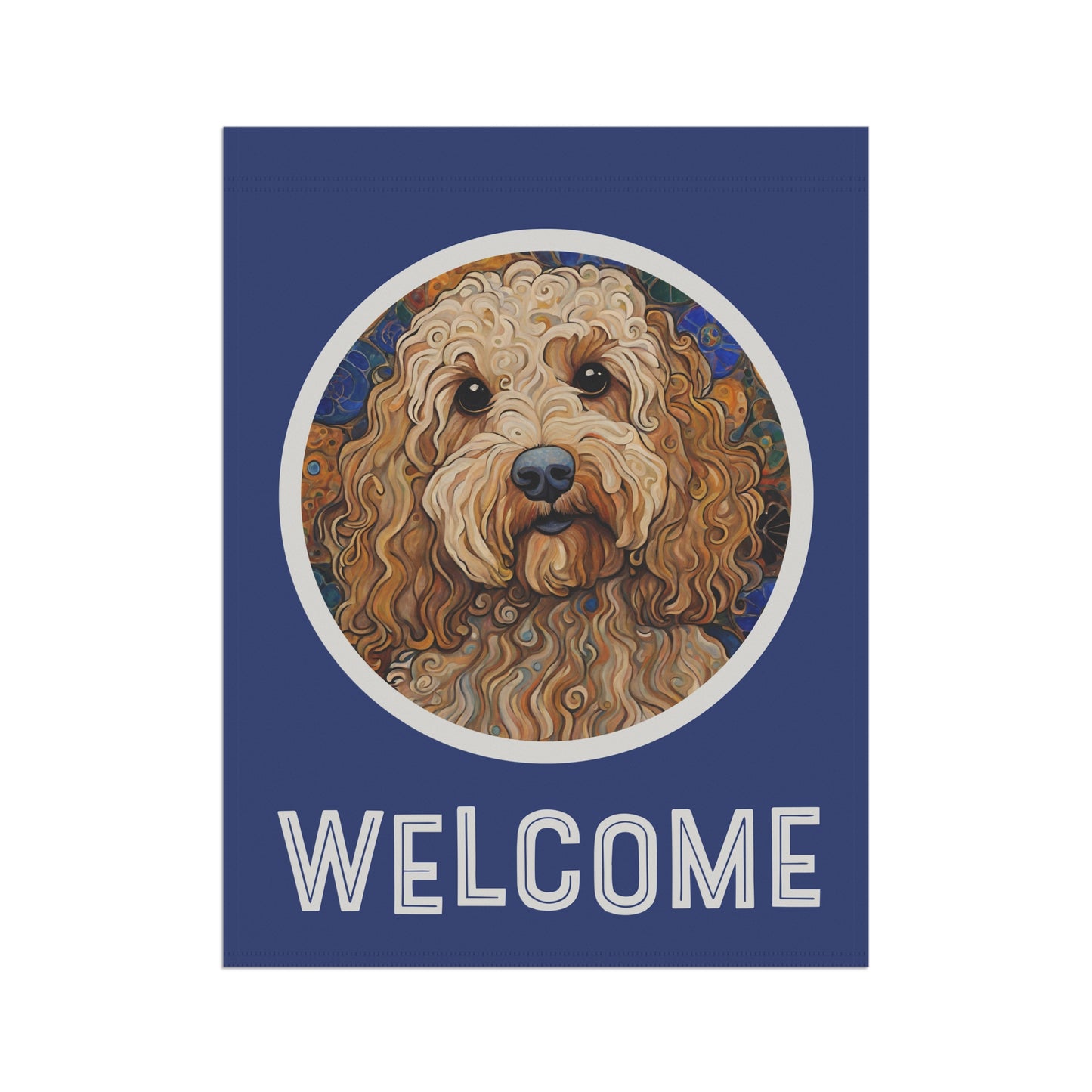 Goldendoodle Welcome 2-Sided Garden & House Flag/Banner