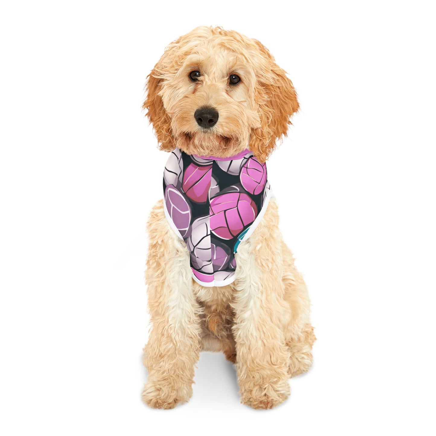 Volleyball Pink Pet Hoodie