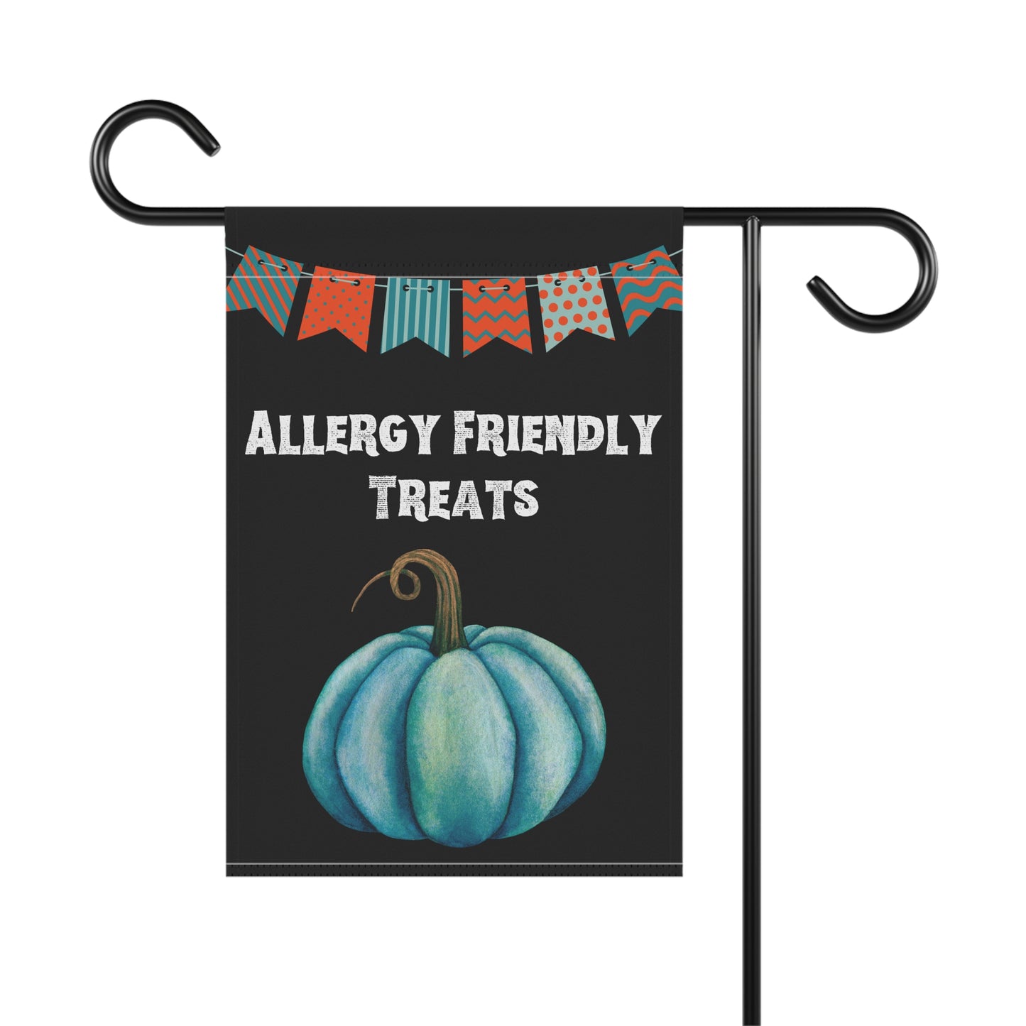 Allergy Friendly Treats Teal Pumpkin Halloween 2-Sided Garden Banner