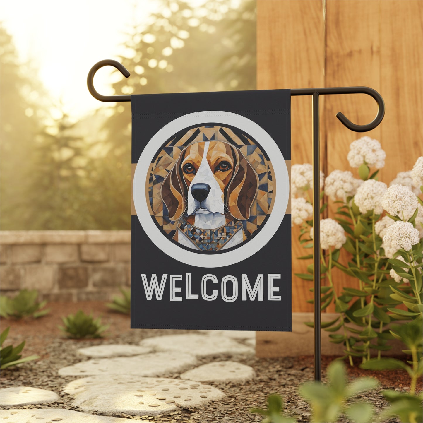 Beagle Welcome 2-Side Garden & House Flag/Banner