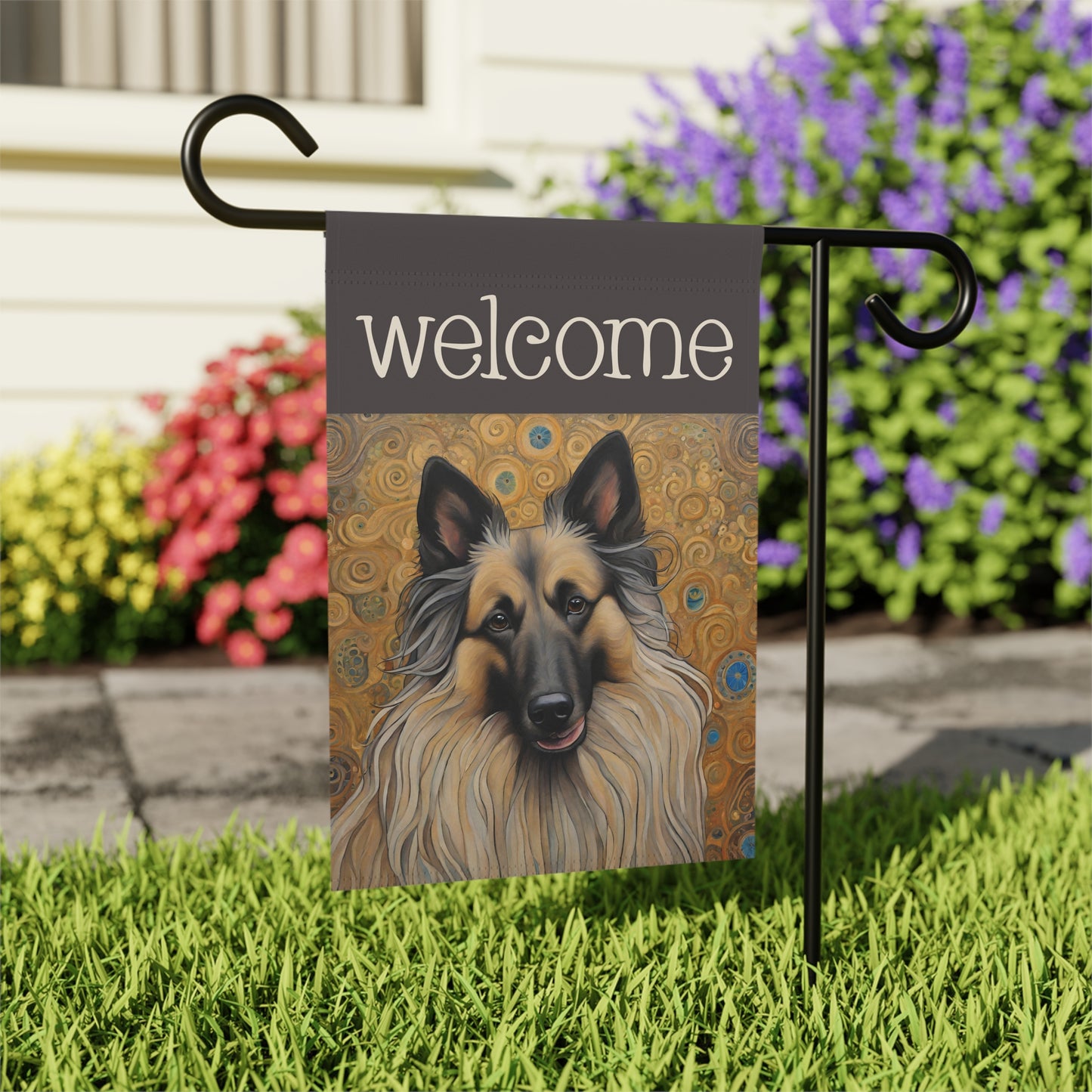 Belgian Tervuren Welcome 2-Sided Garden & House Flag/Banner