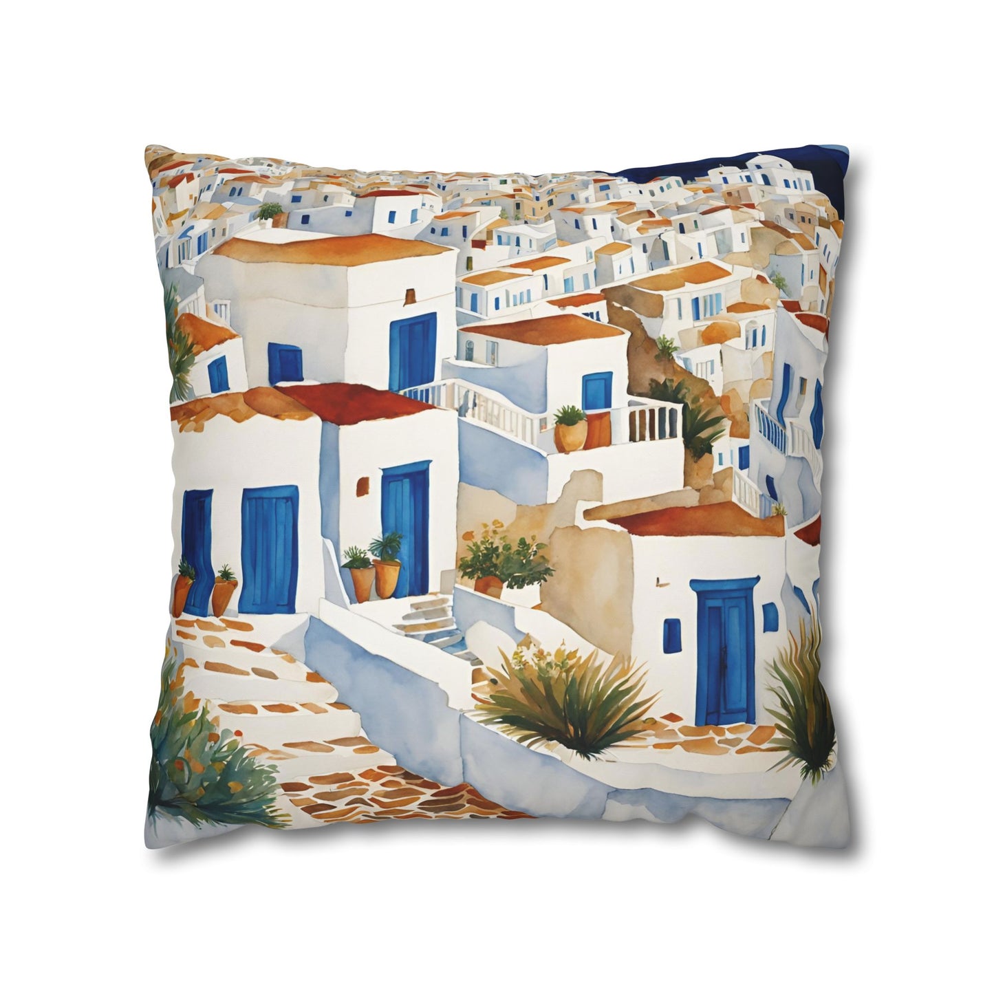 It's Greek Square Poly Canvas Pillowcase