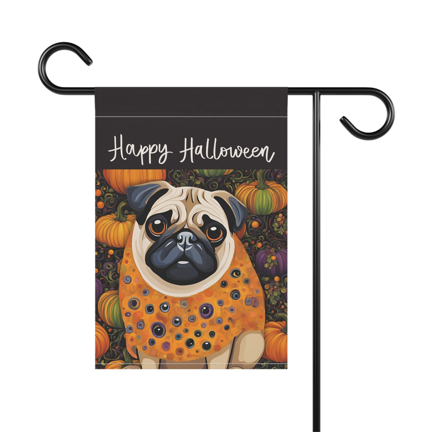 Pug Happy Halloween 2-Sided Garden & House Flag/Banner