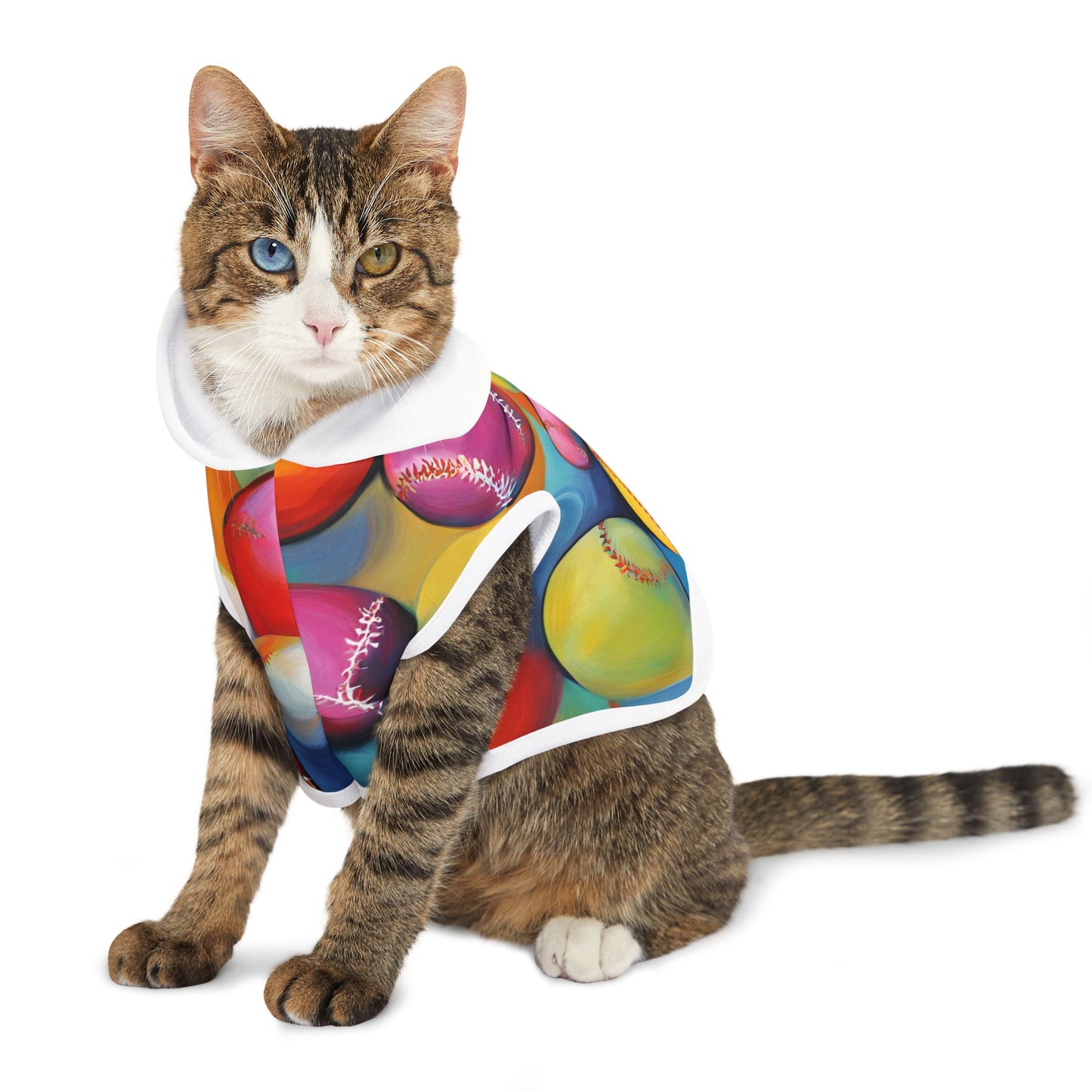 Bright Softballs Pet Hoodie