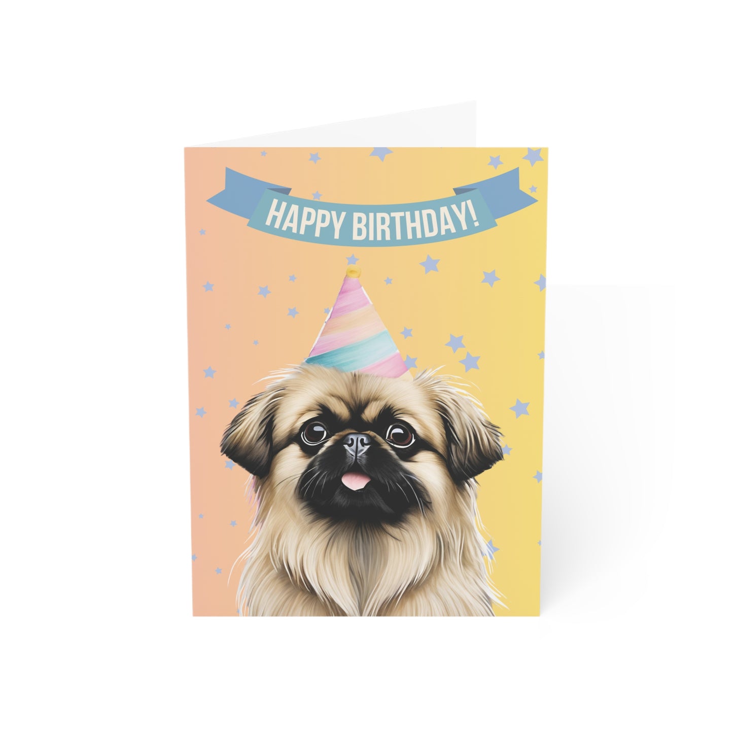 Pekingese Happy Birthday 5 x 7 Greeting Cards (10 Pack)