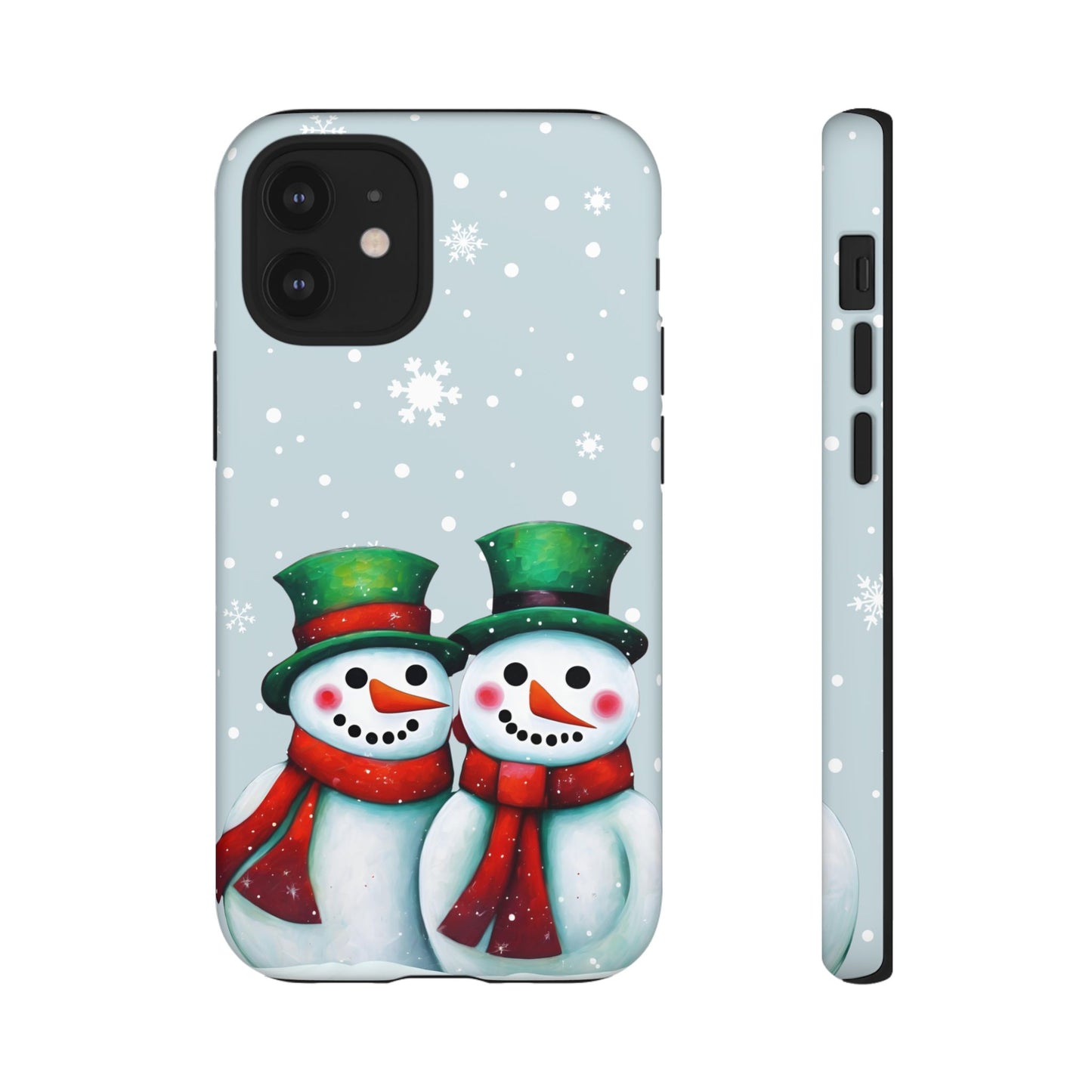 Snowman Couple iPhone Samsung Galaxy Google Pixel Tough Cases