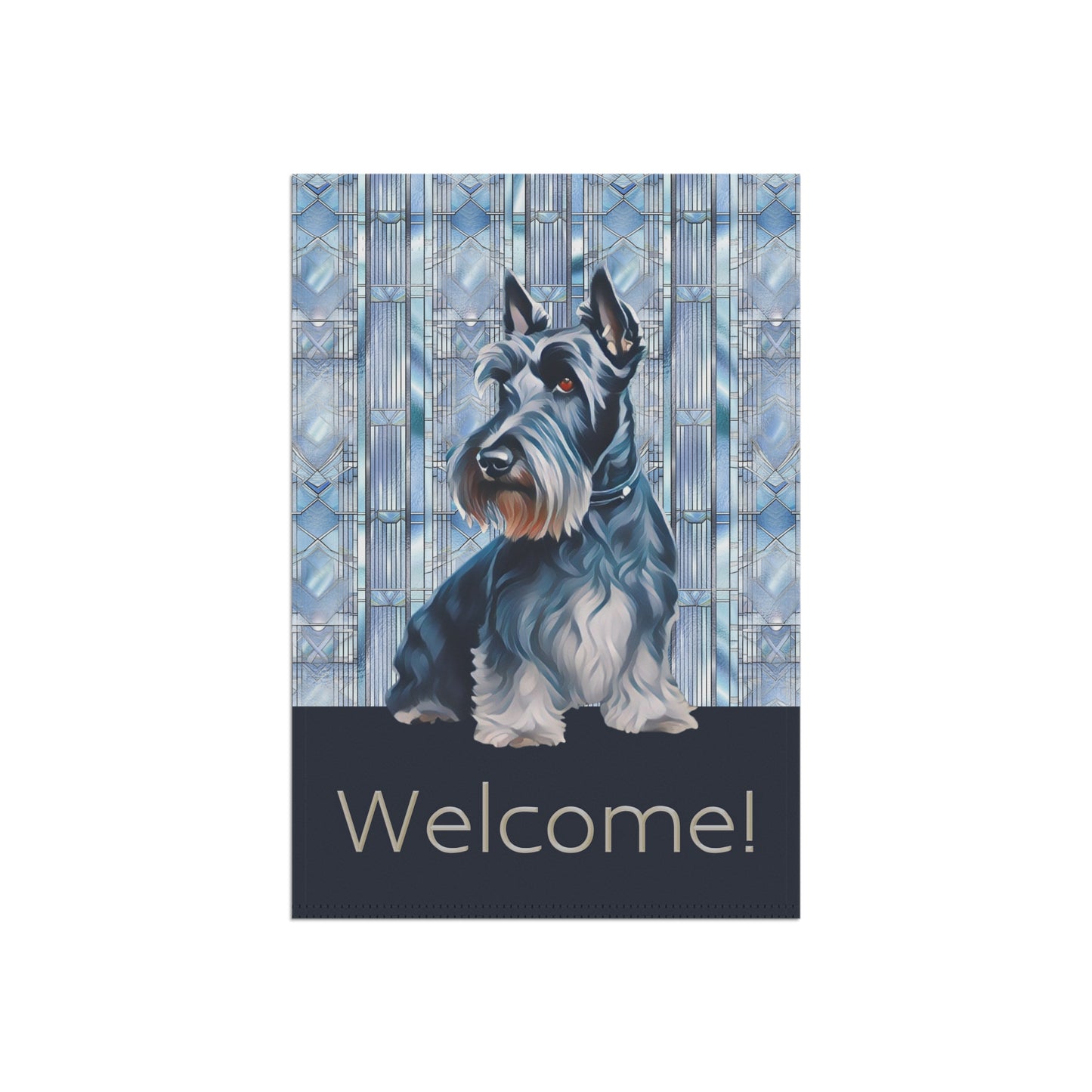 Scottish Terrier Welcome Scottie 2-Sided Garden & House Flag/Banner