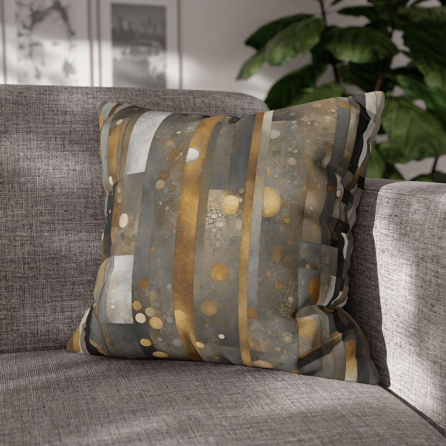 Chesterfield Abstract Square Poly Canvas Pillowcase