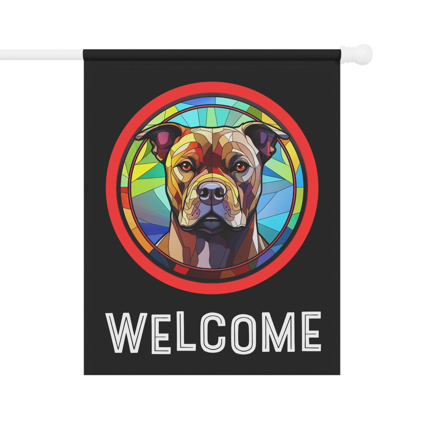 Staffordshire Bull Terrier Welcome 2-Sided Garden & House Flag/Banner