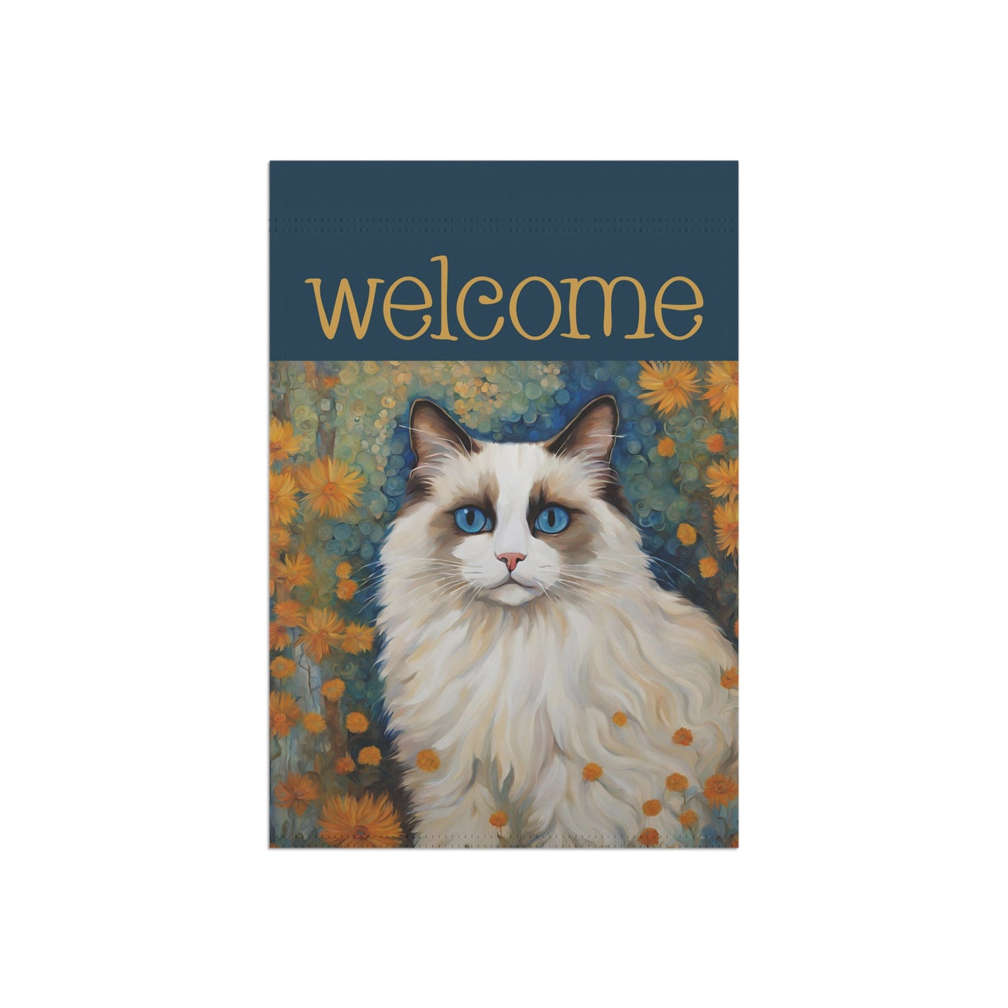 Ragdoll Welcome 2-Sided Garden & House Flag/Banner