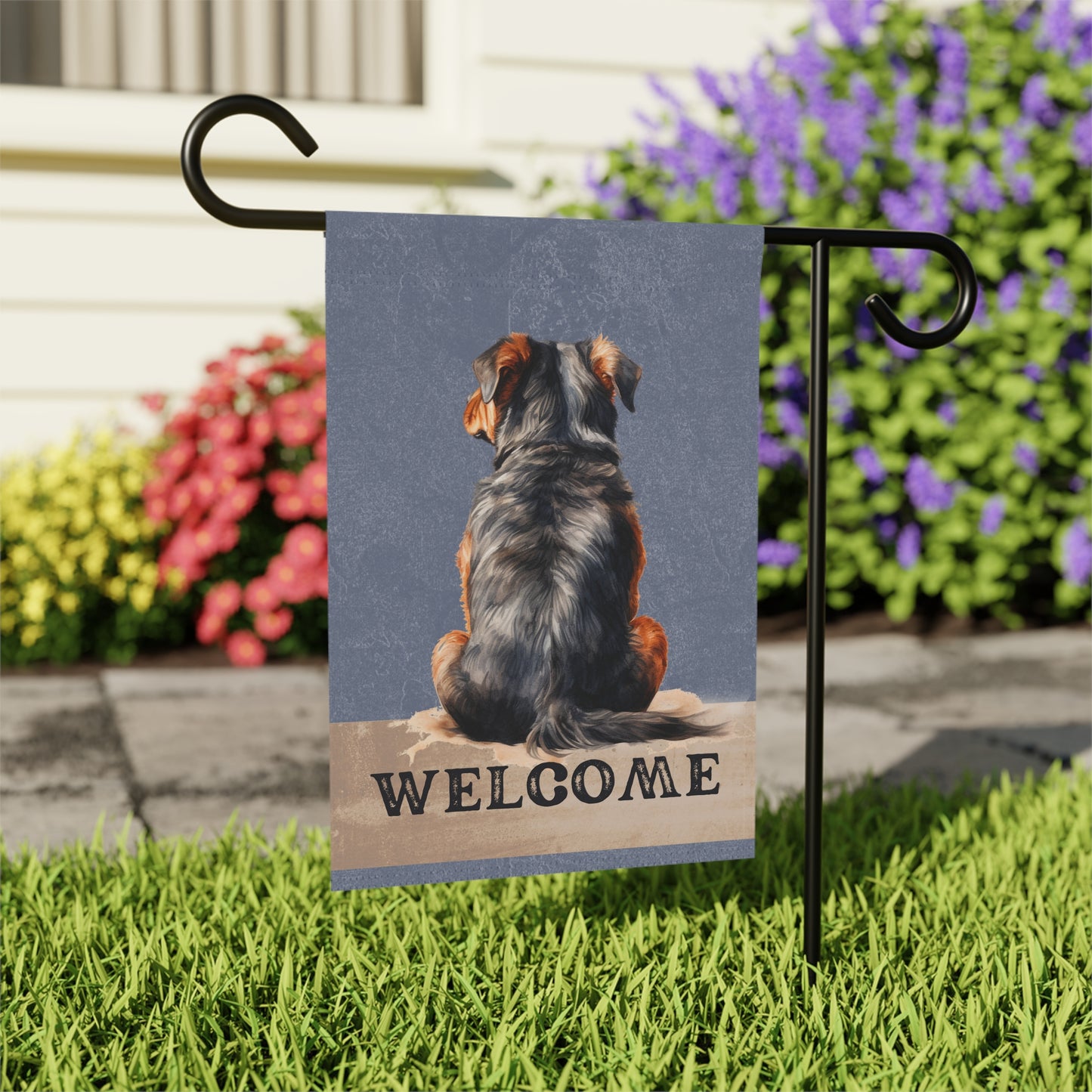 Rottweiler Welcome 2-Sided Garden & House Flag/Banner