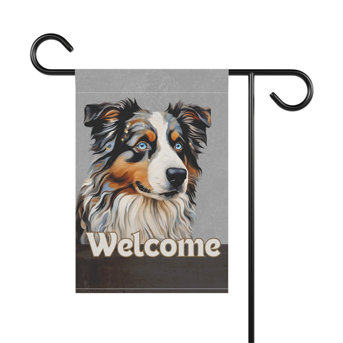 Australian Shepherd Welcome 2-Sided Garden & House Flag/Banner