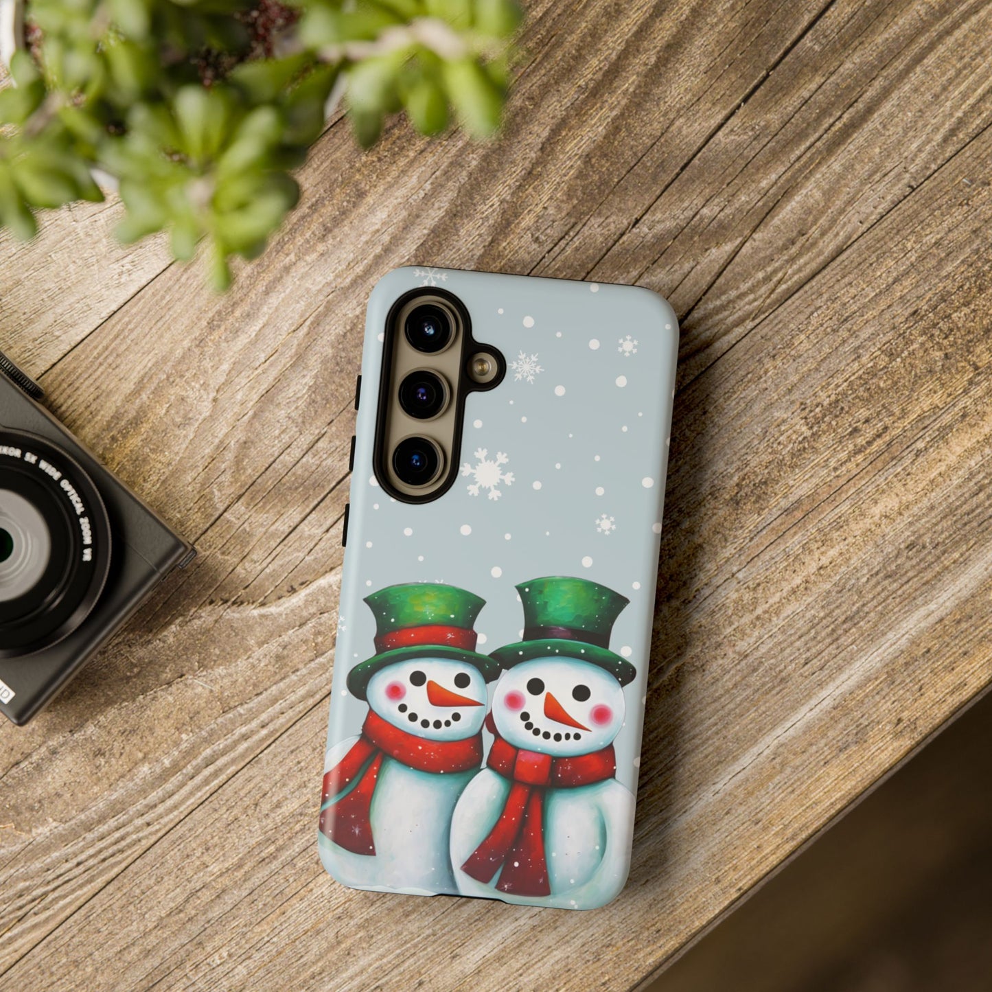 Snowman Couple iPhone Samsung Galaxy Google Pixel Tough Cases