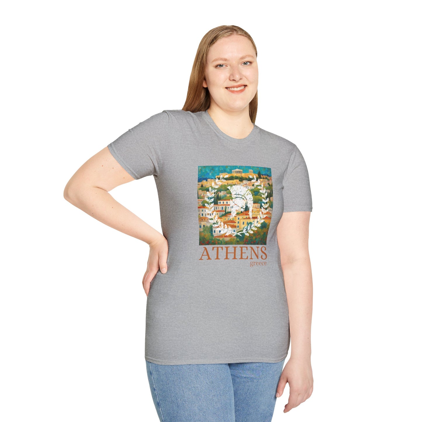 Athens Greece Travel Art Unisex Softstyle T-Shirt