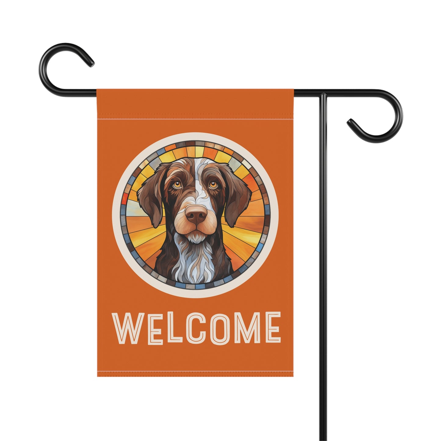 German Wirehaired Pointer Welcome 2-Sided Garden & House Flag/Banner