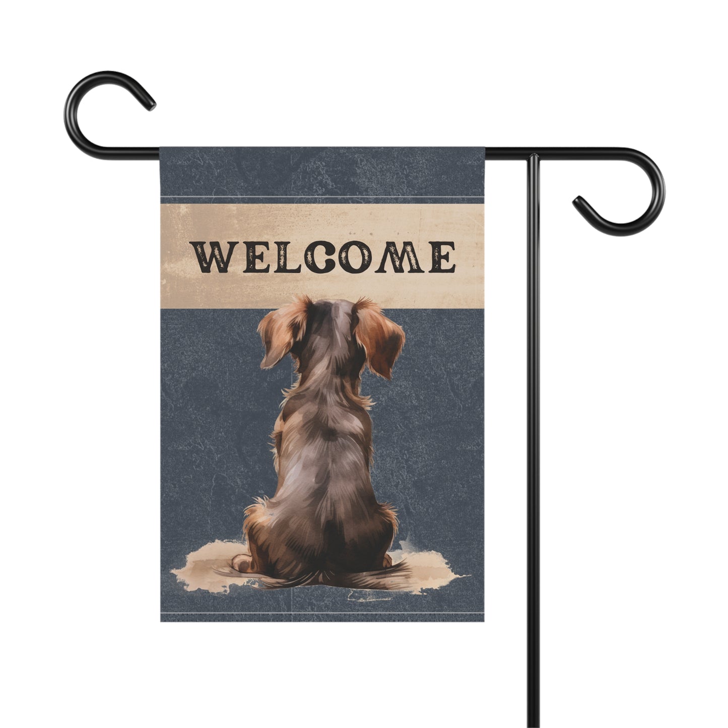 Dachshund Welcome 2-Sided Garden & House Flag/Banner