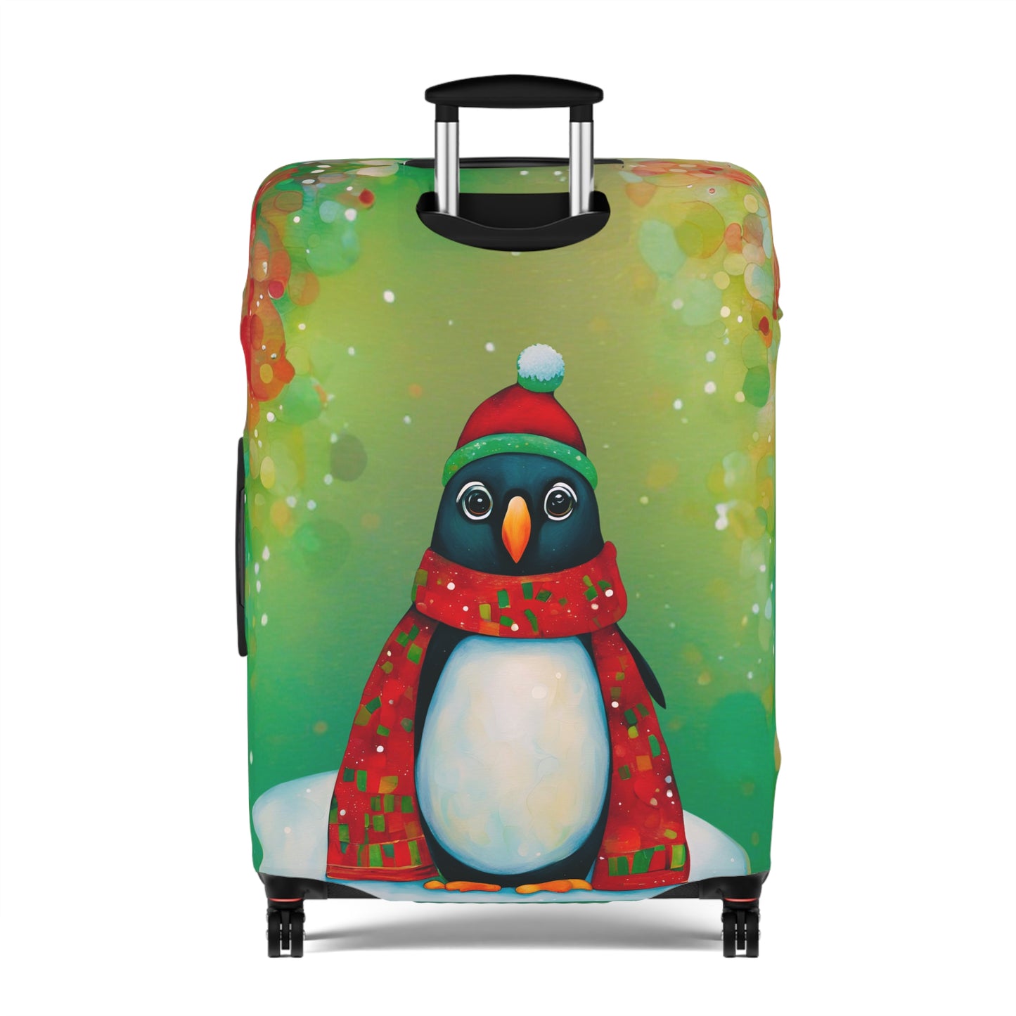 Christmas Penguin Luggage Cover