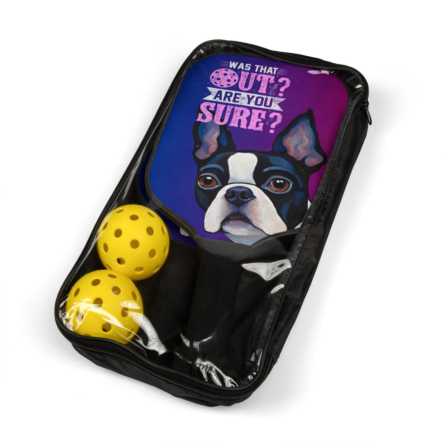 Boston Terrier Was That Out Pickleball Kit