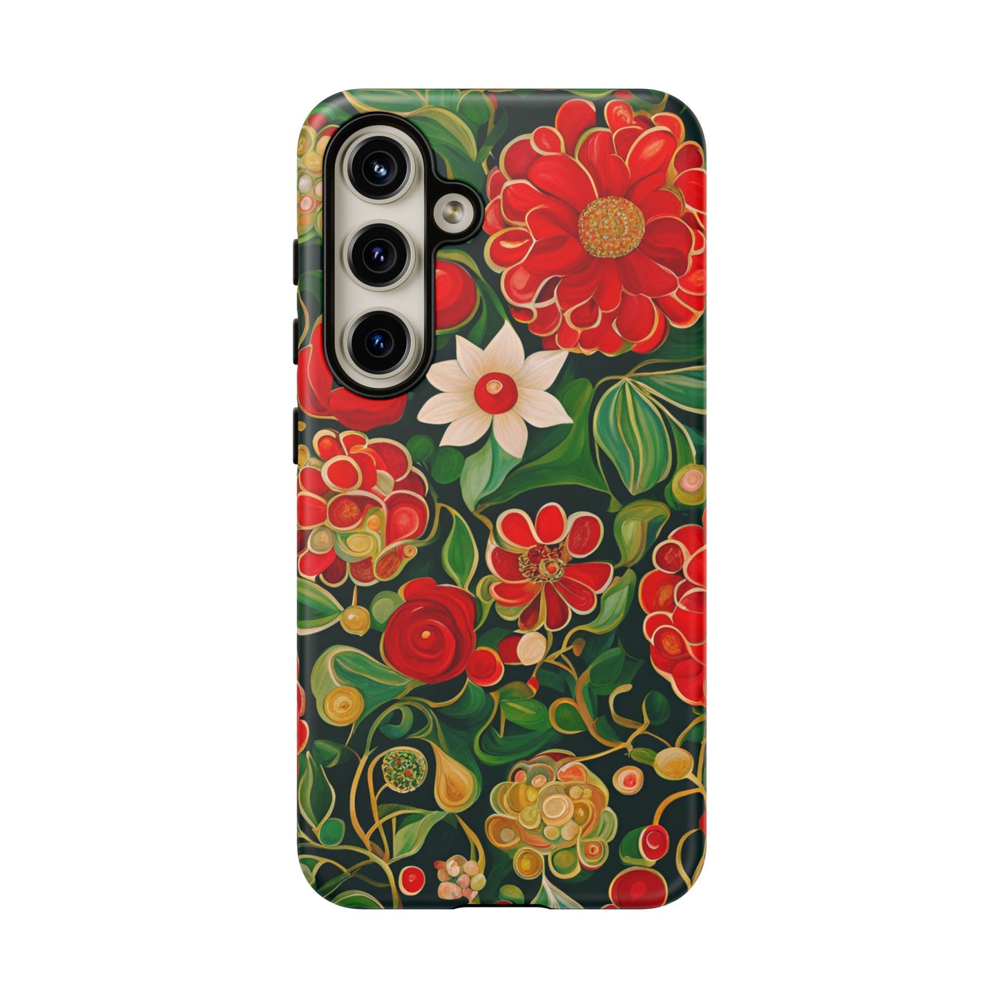 December Flowers iPhone Samsung Galaxy Google Pixel Tough Cases