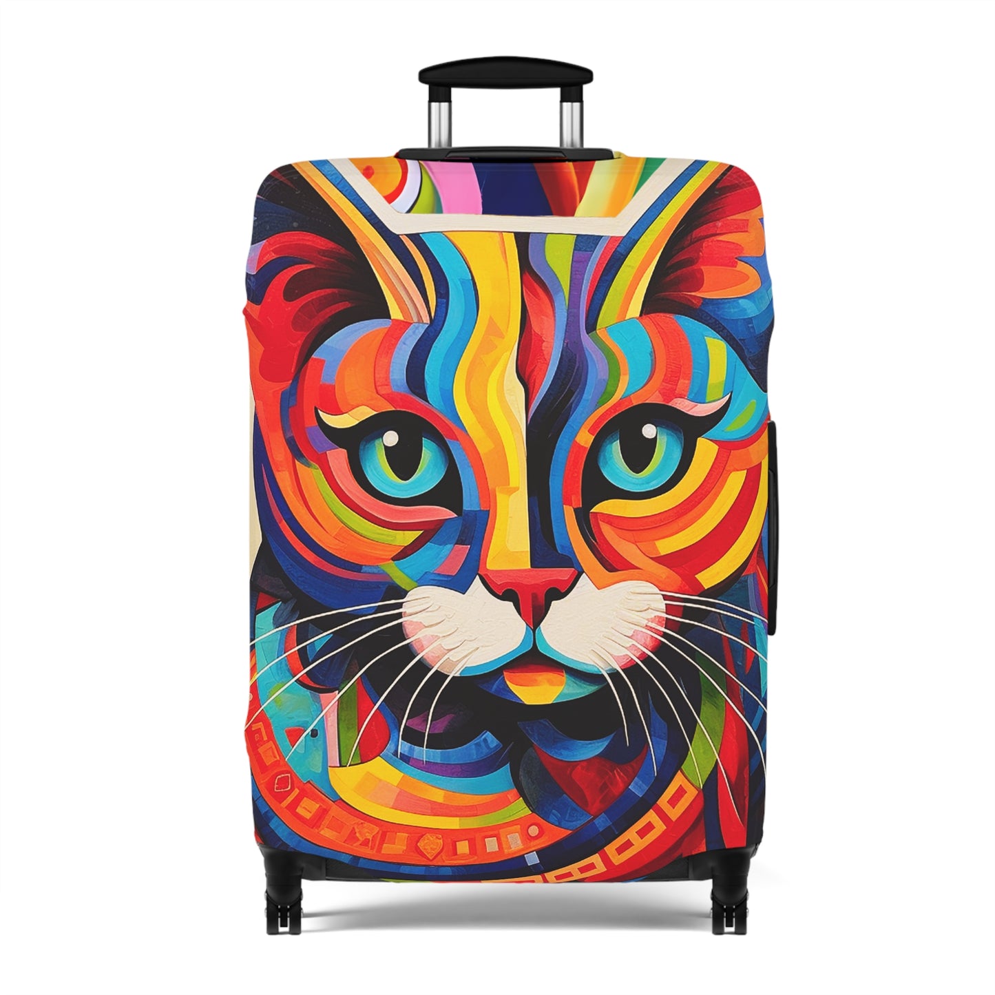 Saffron Abstract Cat Luggage Cover