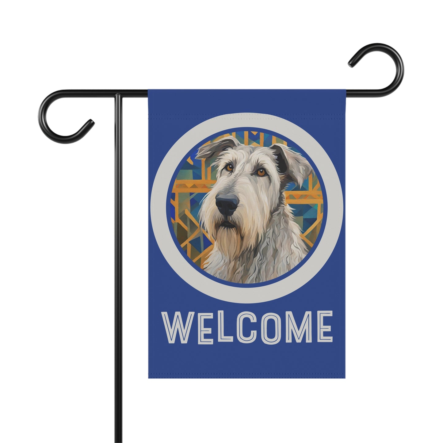 Irish Wolfhound Welcome 2-Side Garden & House Flag/Banner