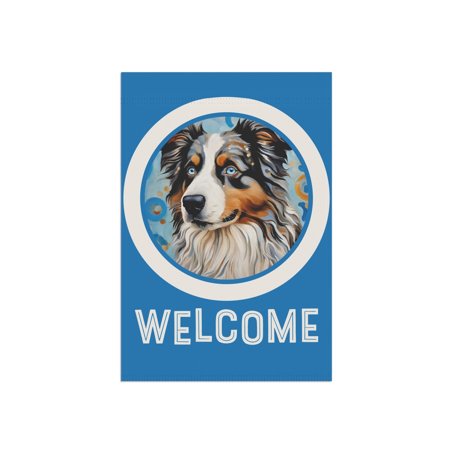 Australian Shepherd Welcome 2-Sided Garden & House Flag/Banner