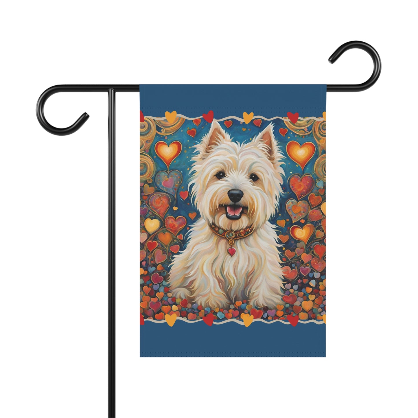 West Highland Terrier Valentine 2-Sided Garden & House Flag/Banner