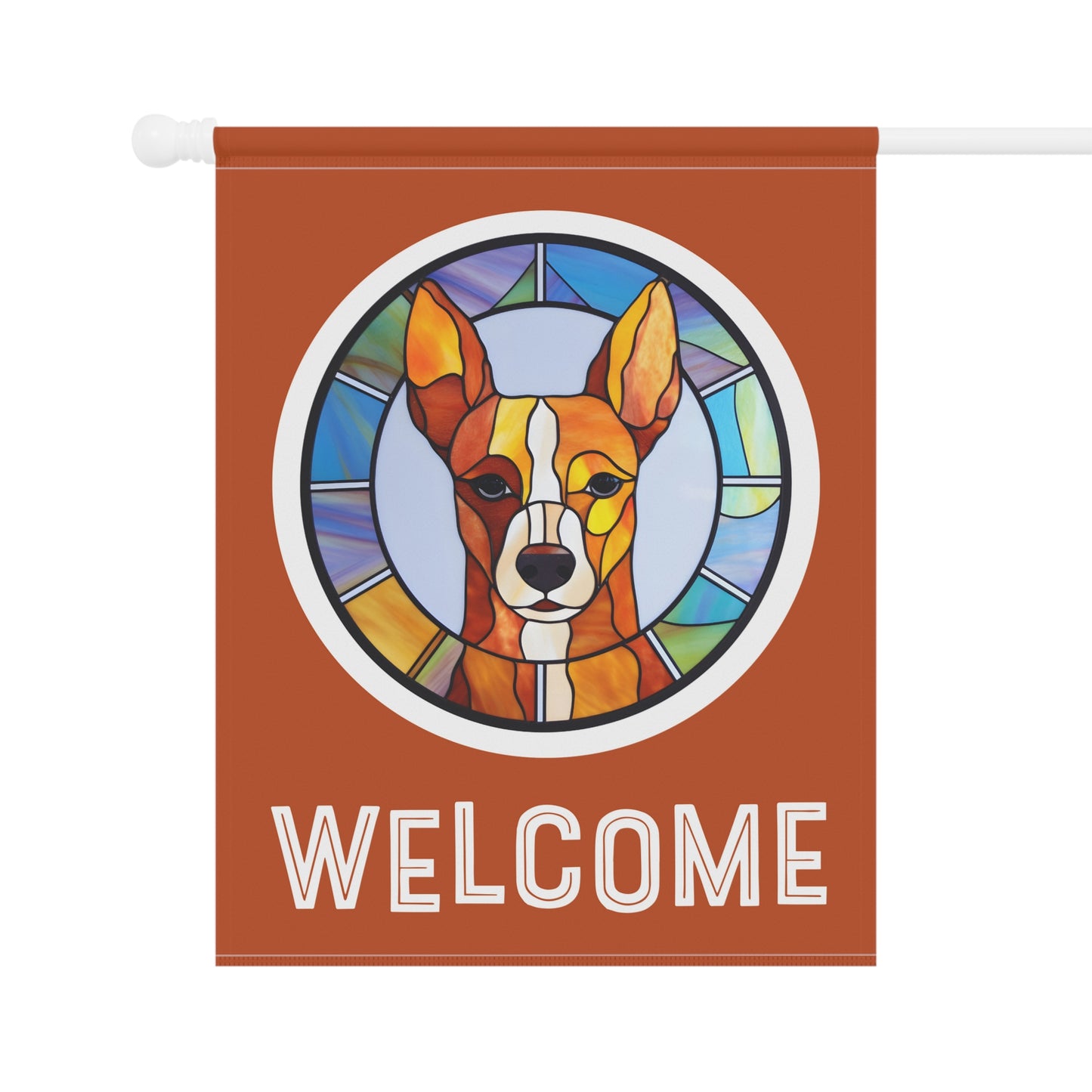 Basenji Welcome 2-Sided Garden & House Flag/Banner