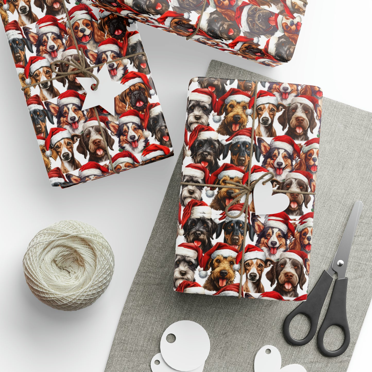 Santa Dogs Wrapping Papers