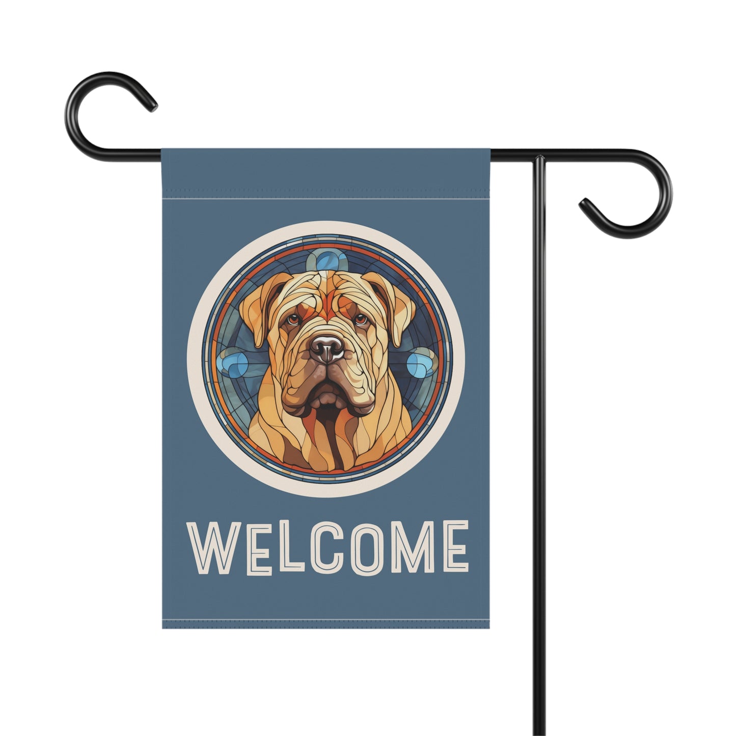 Shar Pei Welcome 2-Sided Garden & House Flag/Banner