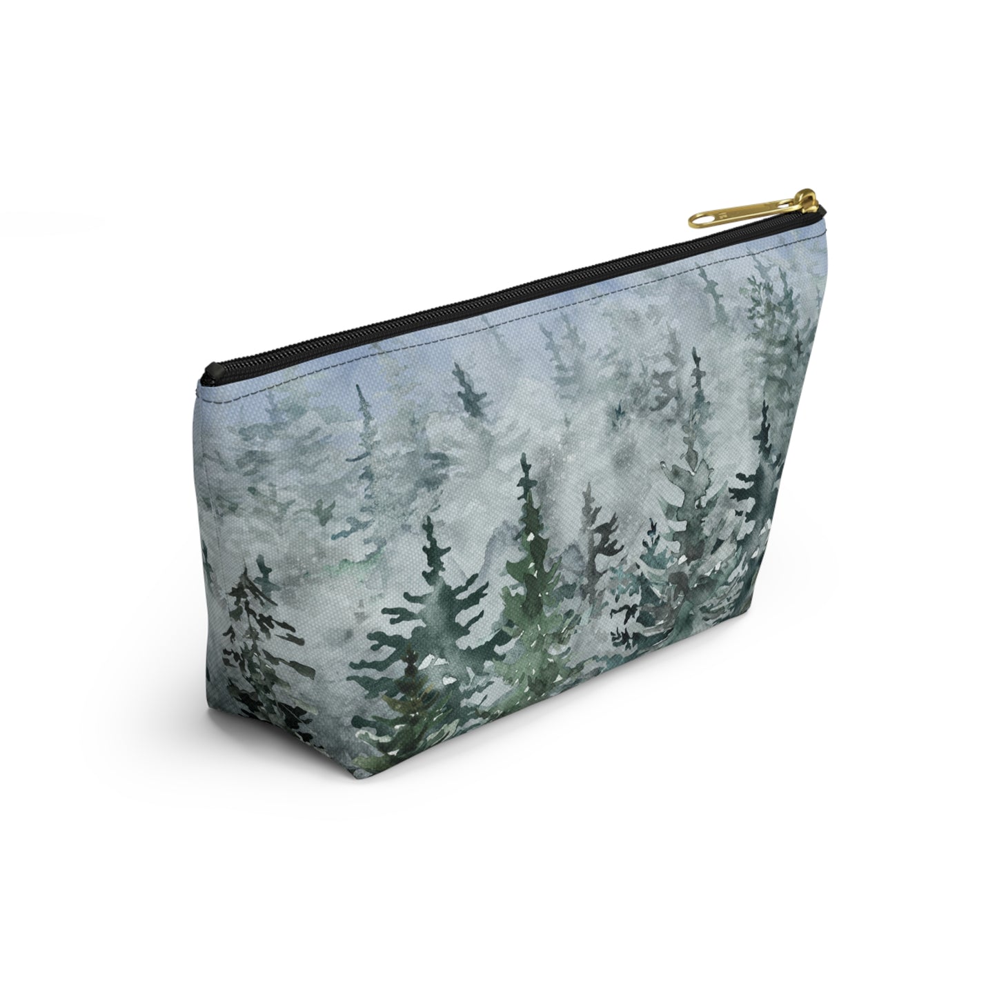 Evergreens in Winter Accessory Pouch w T-bottom