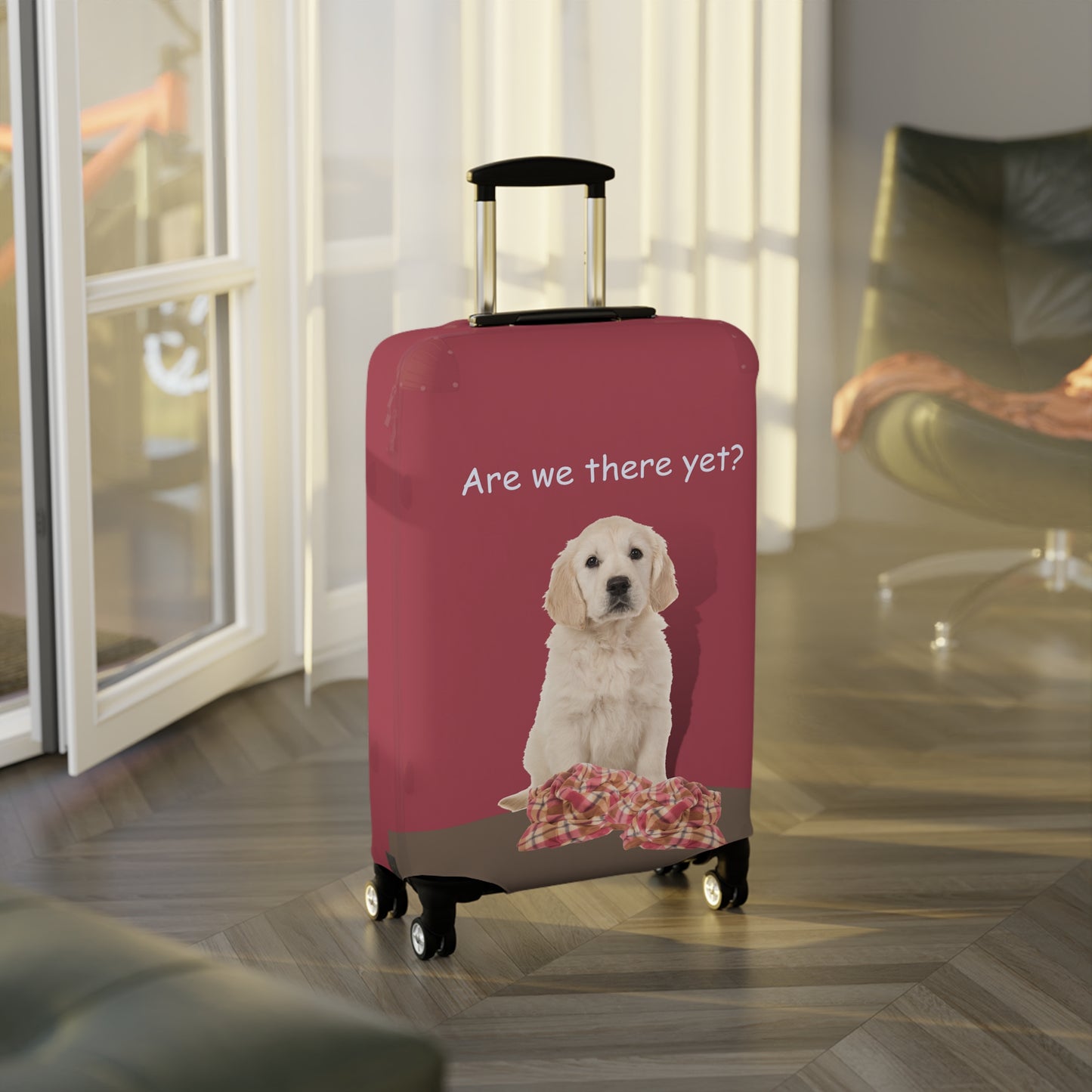 Golden Retriever Are We There yet? Luggage Cover