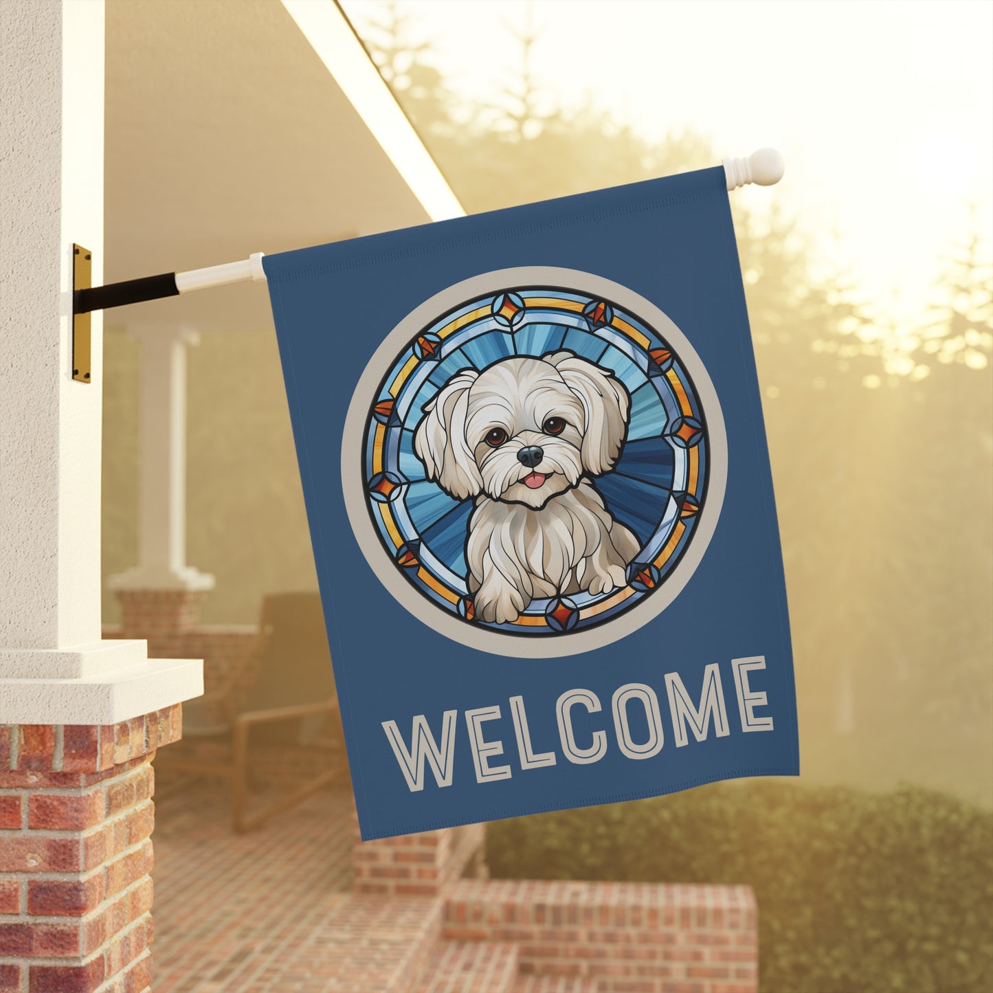 Maltese Welcome 2-Sided Garden & House Flag/Banner