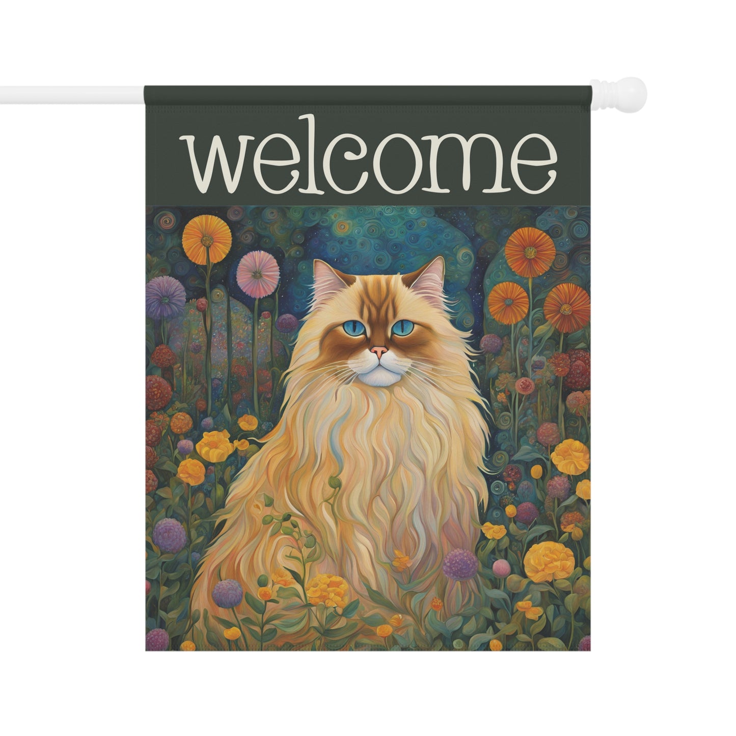 Himalayan Cat Welcome 2-Sided Garden & House Flag/Banner