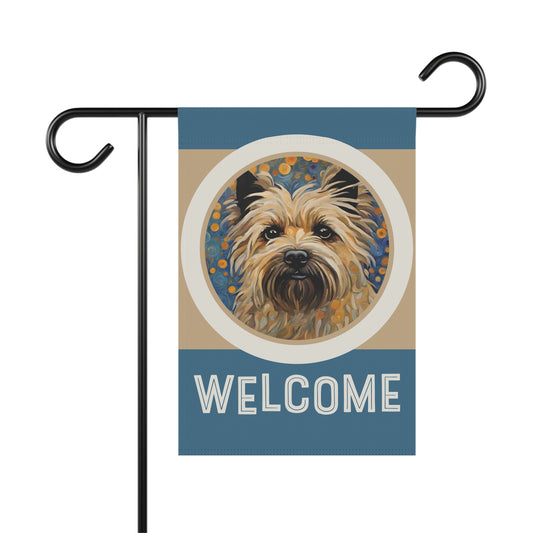 Cairn Terrier Welcome 2-Sided Garden & House Flag/Banner