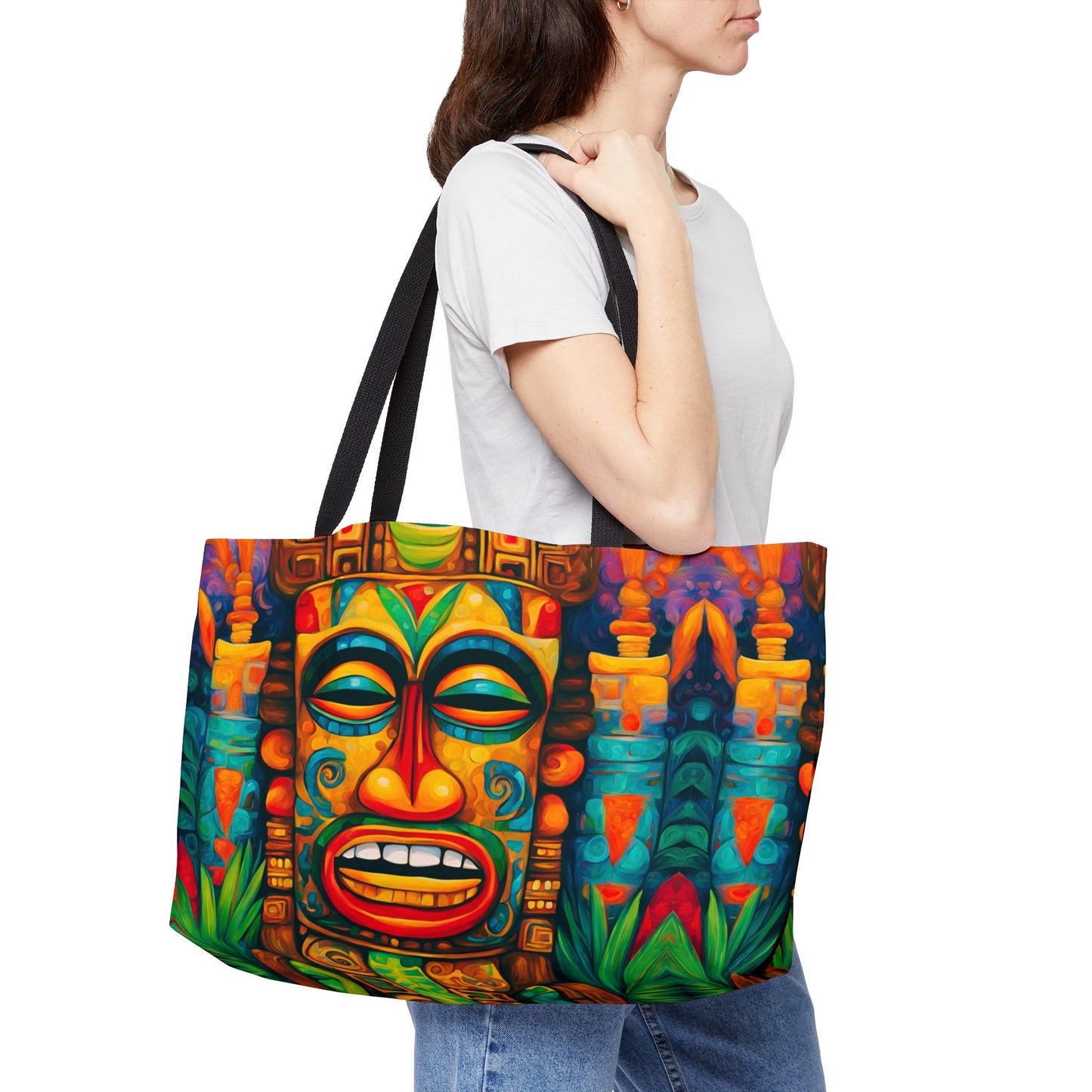 Happy Tiki Weekender Tote Bag