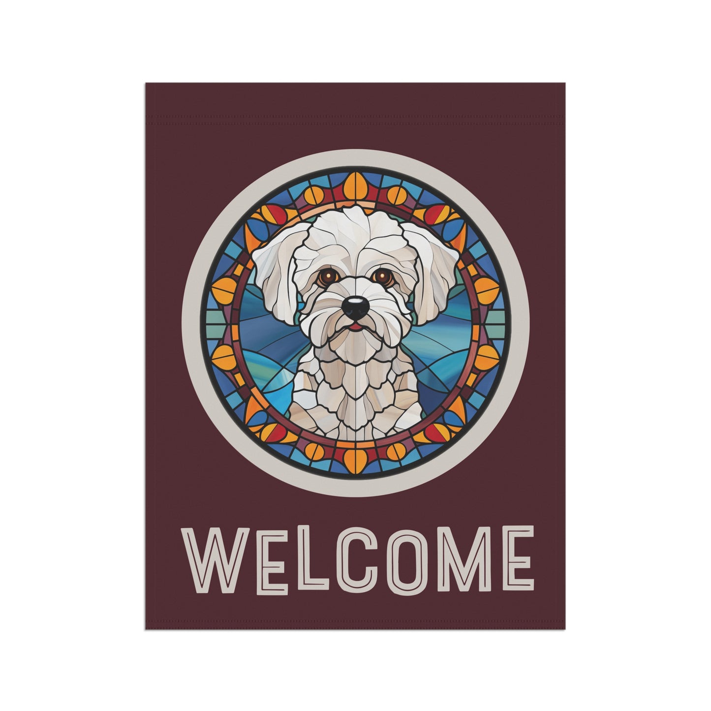 Bichon Frise Welcome 2-Sided Garden & House Flag/Banner