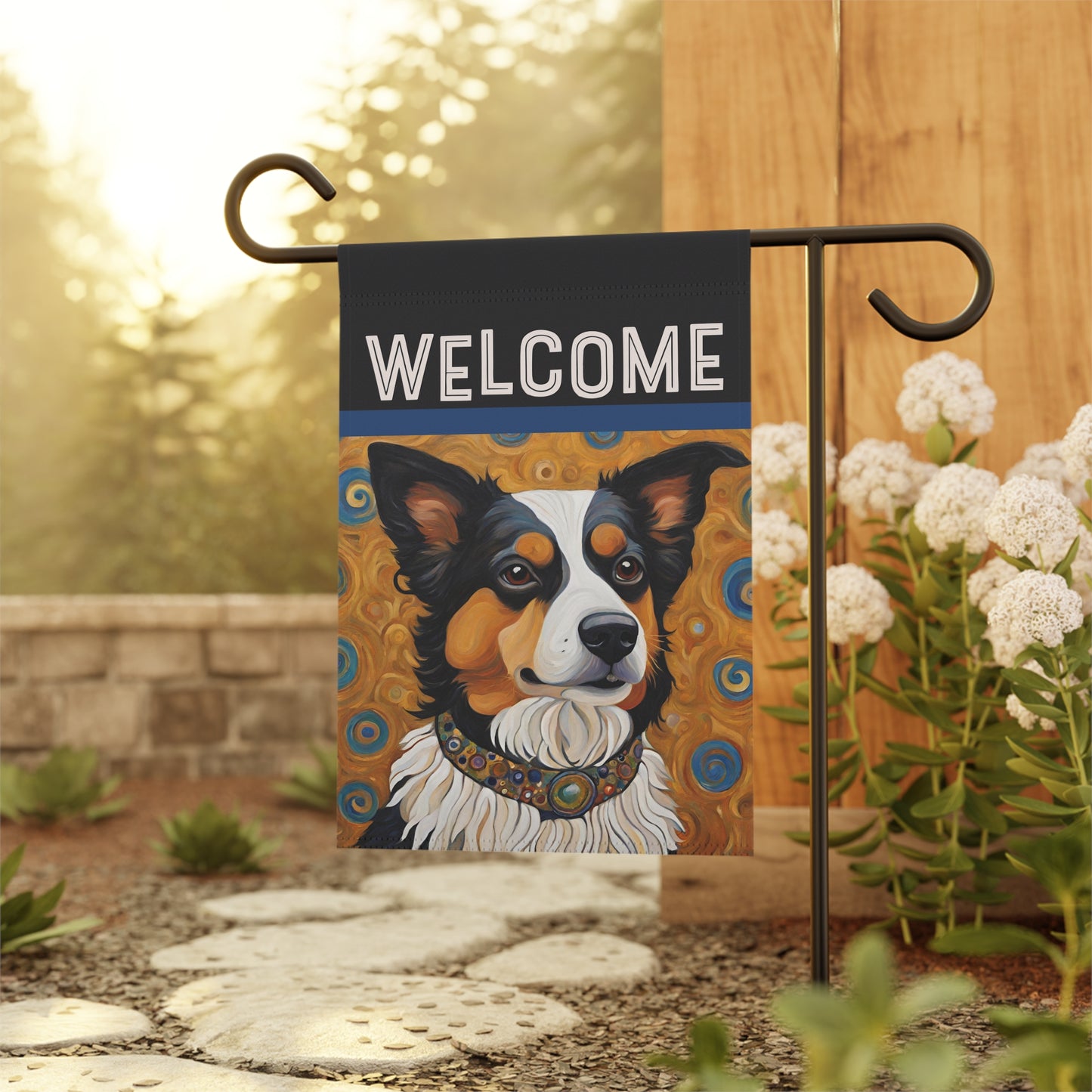 Auggie Welcome 2-Sided Garden & House Flag/Banner