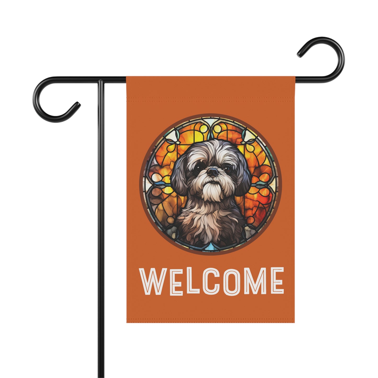 Lhasa Apso Welcome 2-Sided Garden & House Flag/Banner