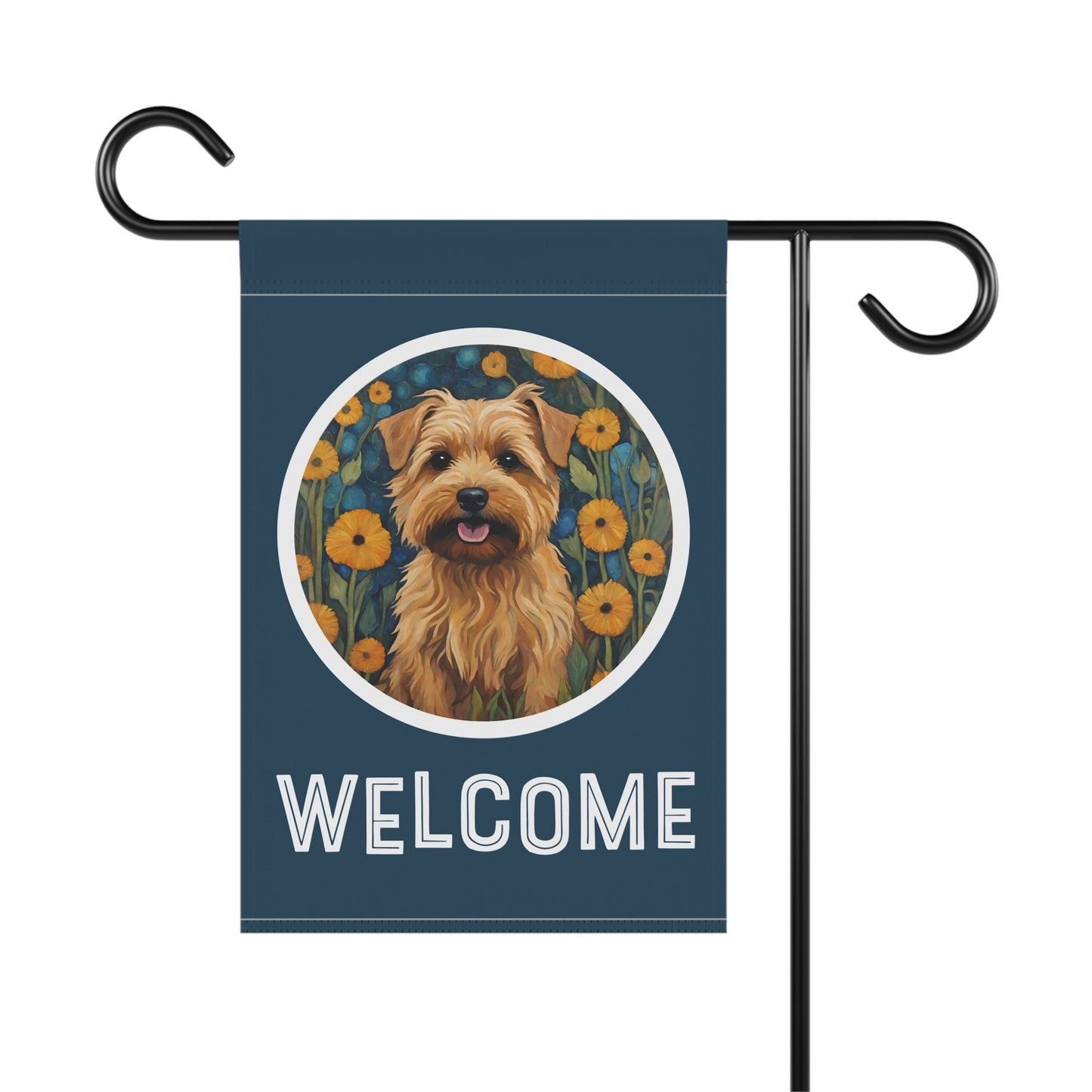 Norfolk Terrier Welcome 2-Sided Garden & House Flag/Banner