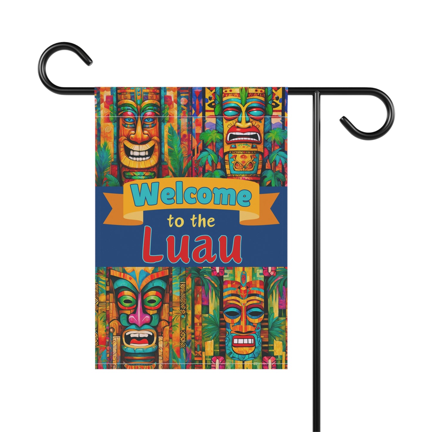 Tiki Welcome to the Luau 2-Sided Garden & House Flag/Banner