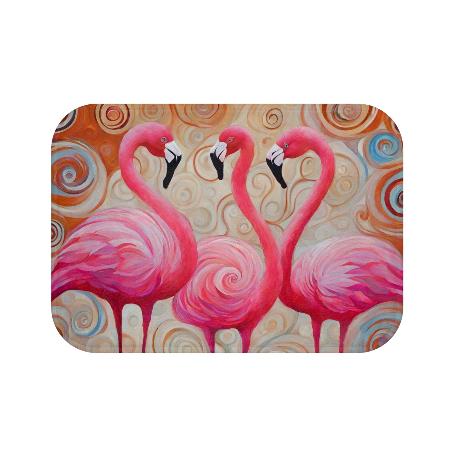 Flamingo Gossip Microfiber Bath Mat