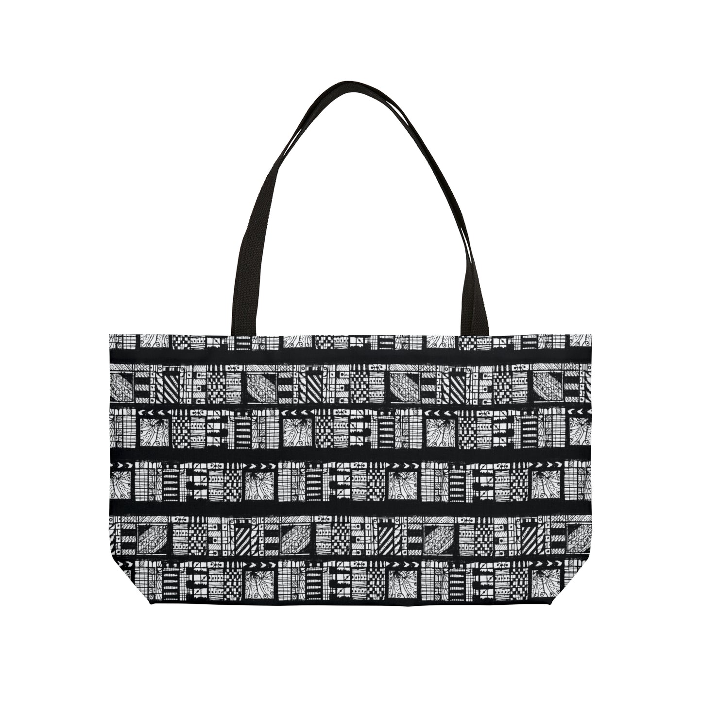 Tribal Black & White Weekender Tote Bag